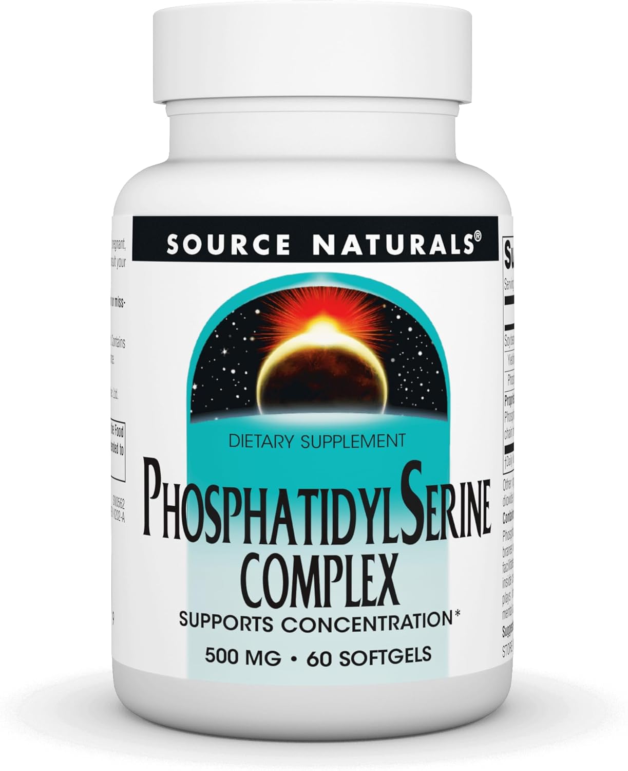 Source Naturals Phosphatidyl Serine Complex – 500 mg – 60 Softgels (Stabilised Enzyme Supplement) - görsel 1