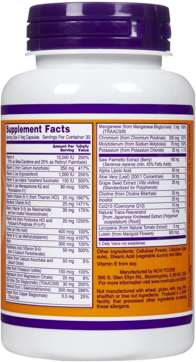 Now Foods ADAM Superior Men's Multiple Vitamin 90 vcaps - görsel 2