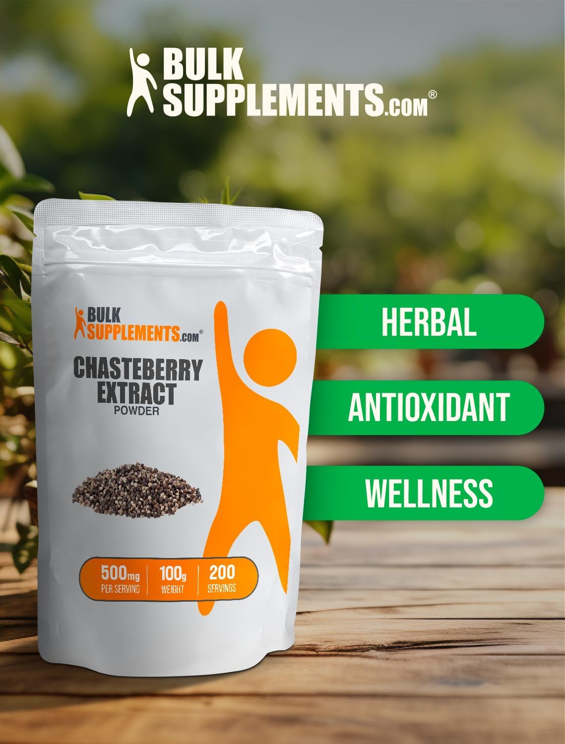 BulkSupplements.com Chasteberry Extract Powder – Vitex Berry Supplement, 500mg per Serving, 100g - görsel 5
