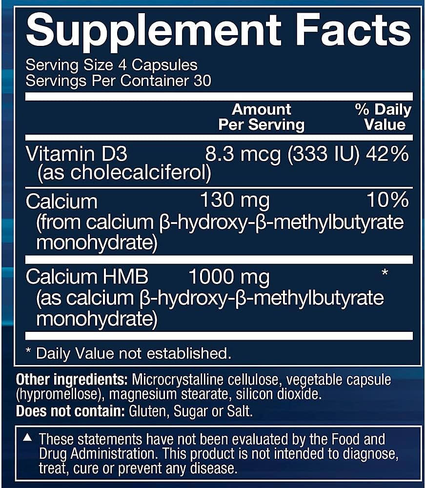 BodyTech HMB + Vitamin D3 - 120 Vegetable Capsules - görsel 2