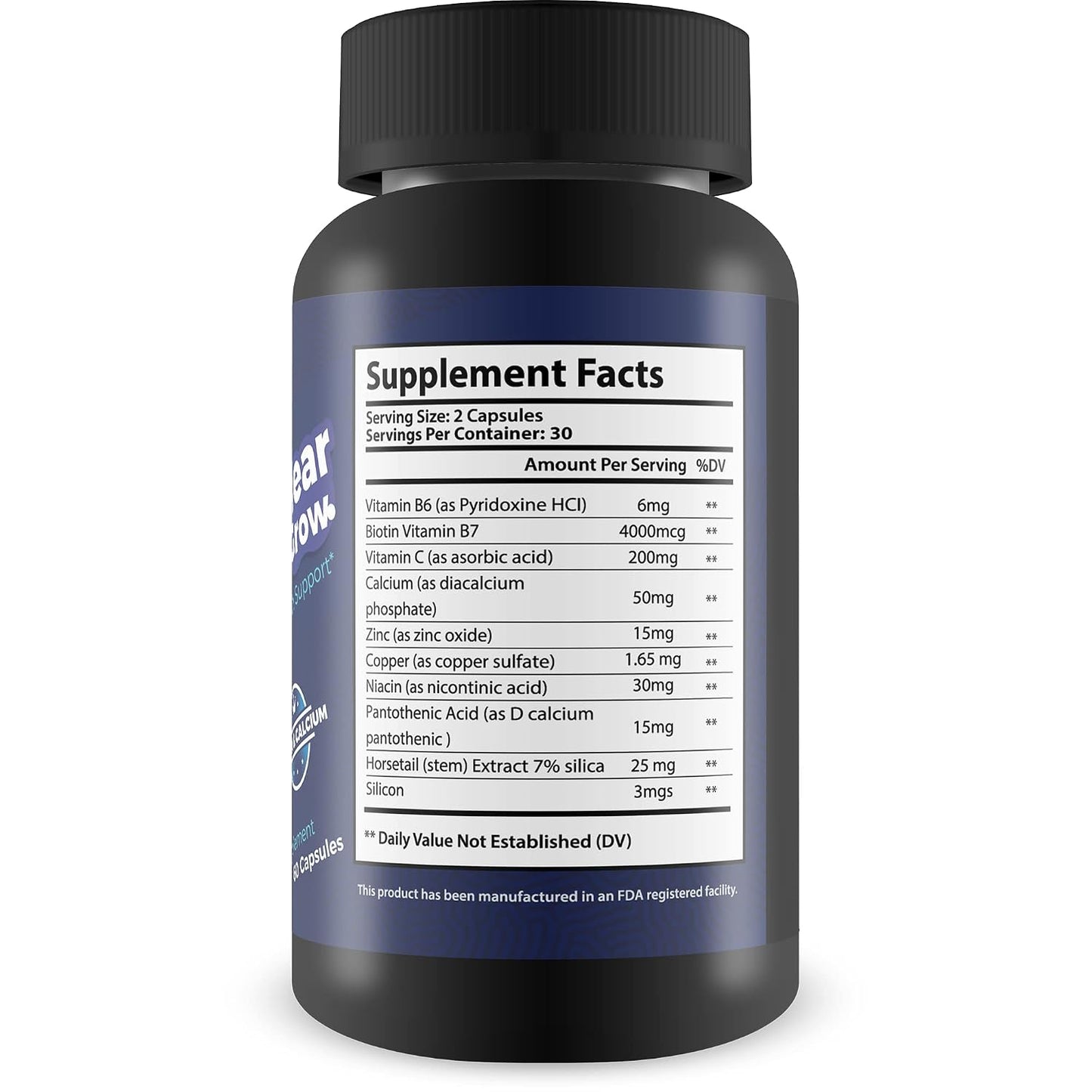 Fungus Clear Grow – Nail, Skin & Hair Growth Support with Biotin & 9 Other Ingredients - görsel 2