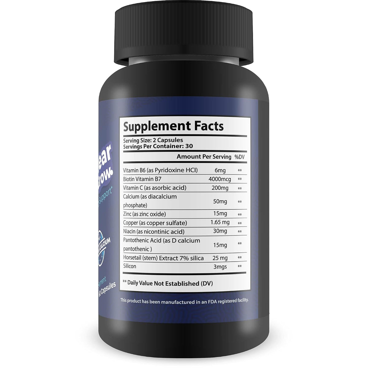 Fungus Clear Grow - Nail, Skin and Hair Support with Biotin & 9 Other Ingredients - görsel 2