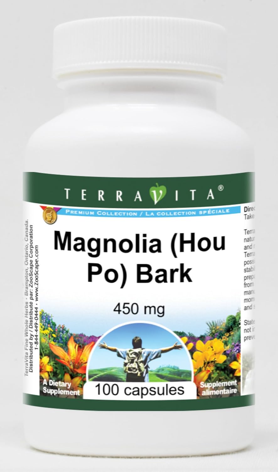 Magnolia (Hou Po) Bark - 450 mg (100 Capsules) - görsel 1