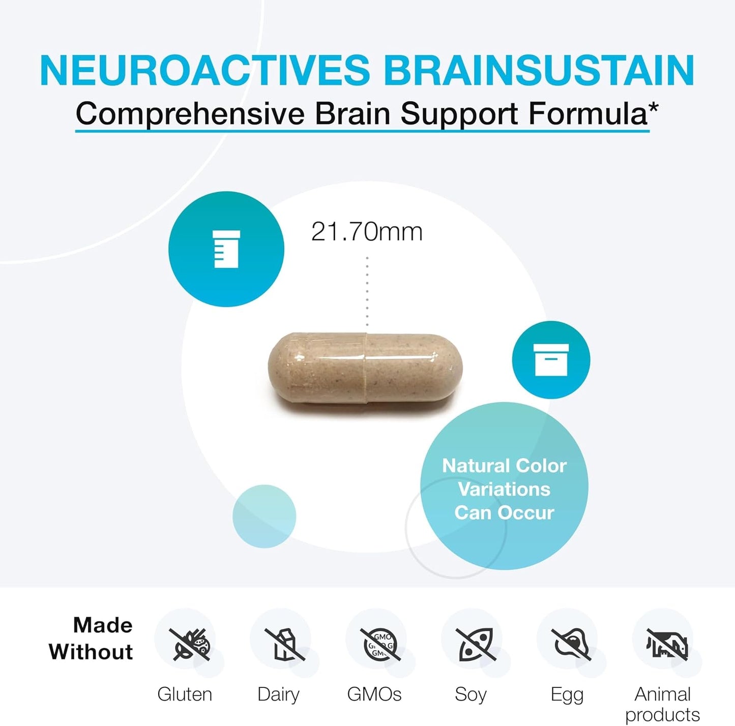 XYMOGEN NeuroActives BrainSustain - Brain Health Support with Phosphatidylserine & CoQ10 - 240 Capsules - görsel 3