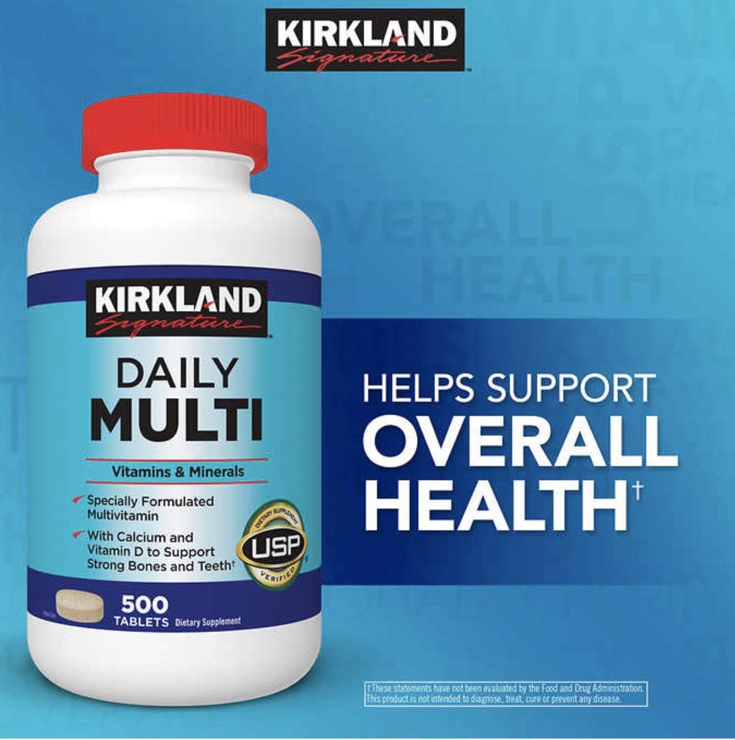 Kirkland Signature Daily Multi, 500 Tablets - görsel 3