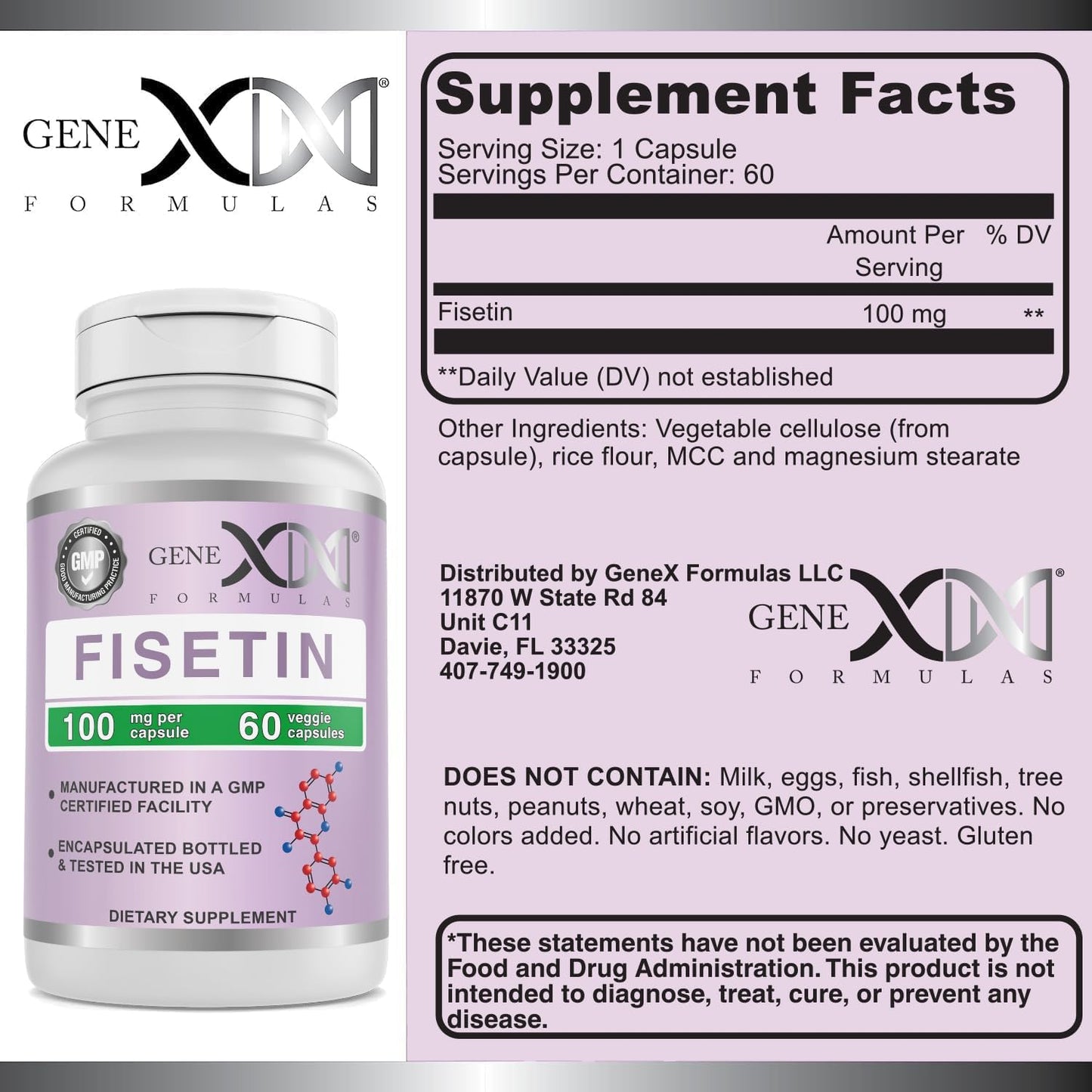 Genex Formulae Fisetin 100mg – Antioxidant Supplement for Healthy Ageing & Cognitive Wellbeing (60 Capsules) - görsel 3