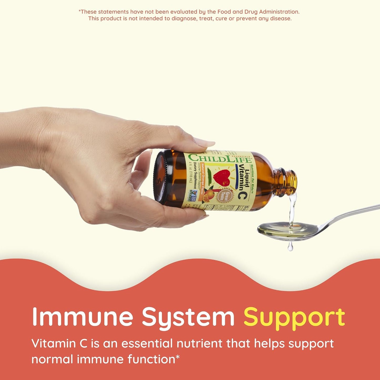ChildLife Essentials Liquid Vitamin C for Children - Natural Orange Flavour, 4 fl oz (118 ml, 6-Pack) - görsel 4