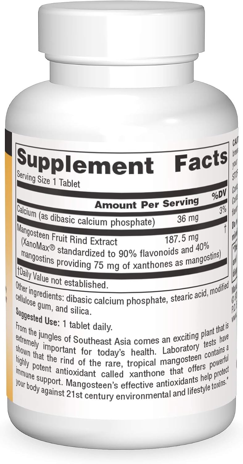Source Naturals Mangosteen - Antioxidant Food Supplement, 75 mg Xanthones, 60 Tablets - görsel 3