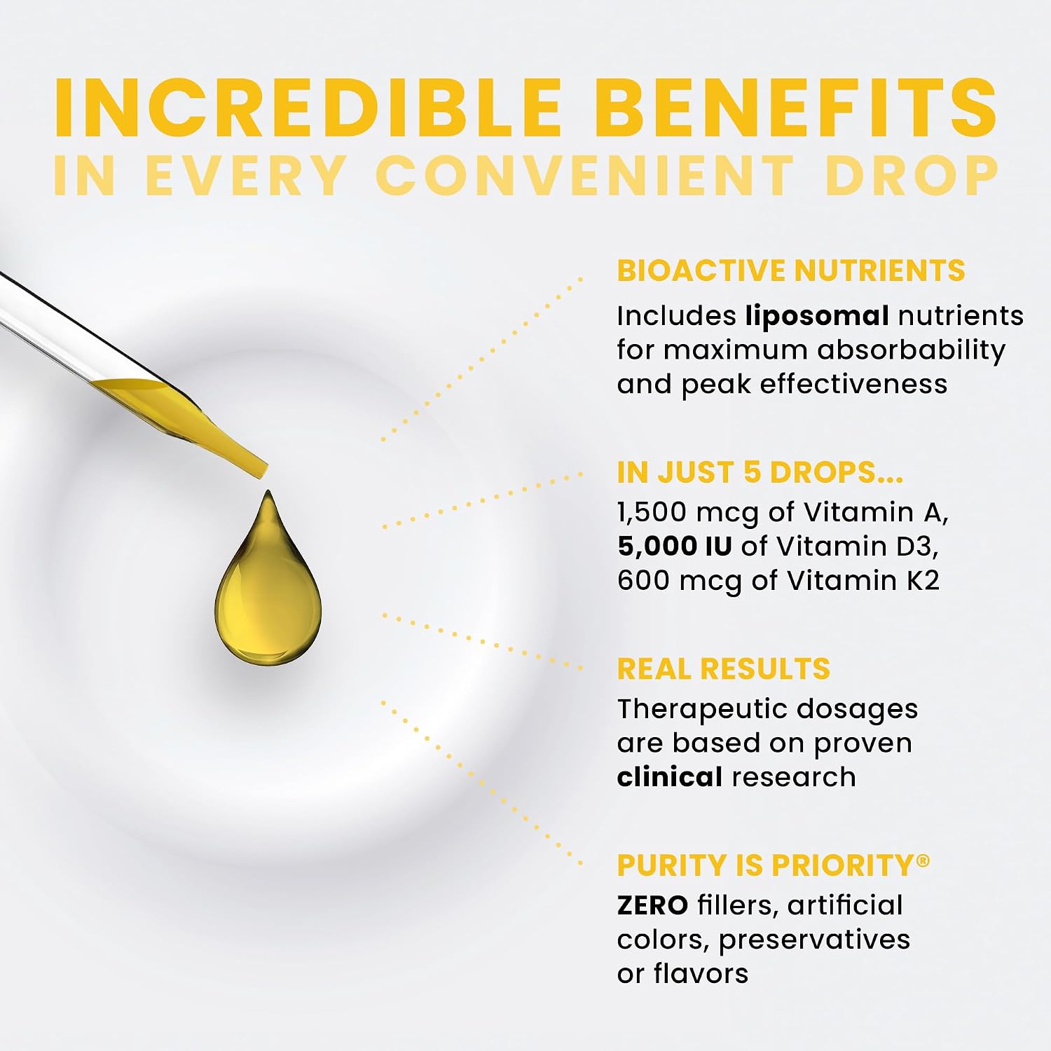 Pure Therapro Rx Vegan A-D-K Drops (10 ml) - Liposomal Vitamin A, D3 & K2 - görsel 4