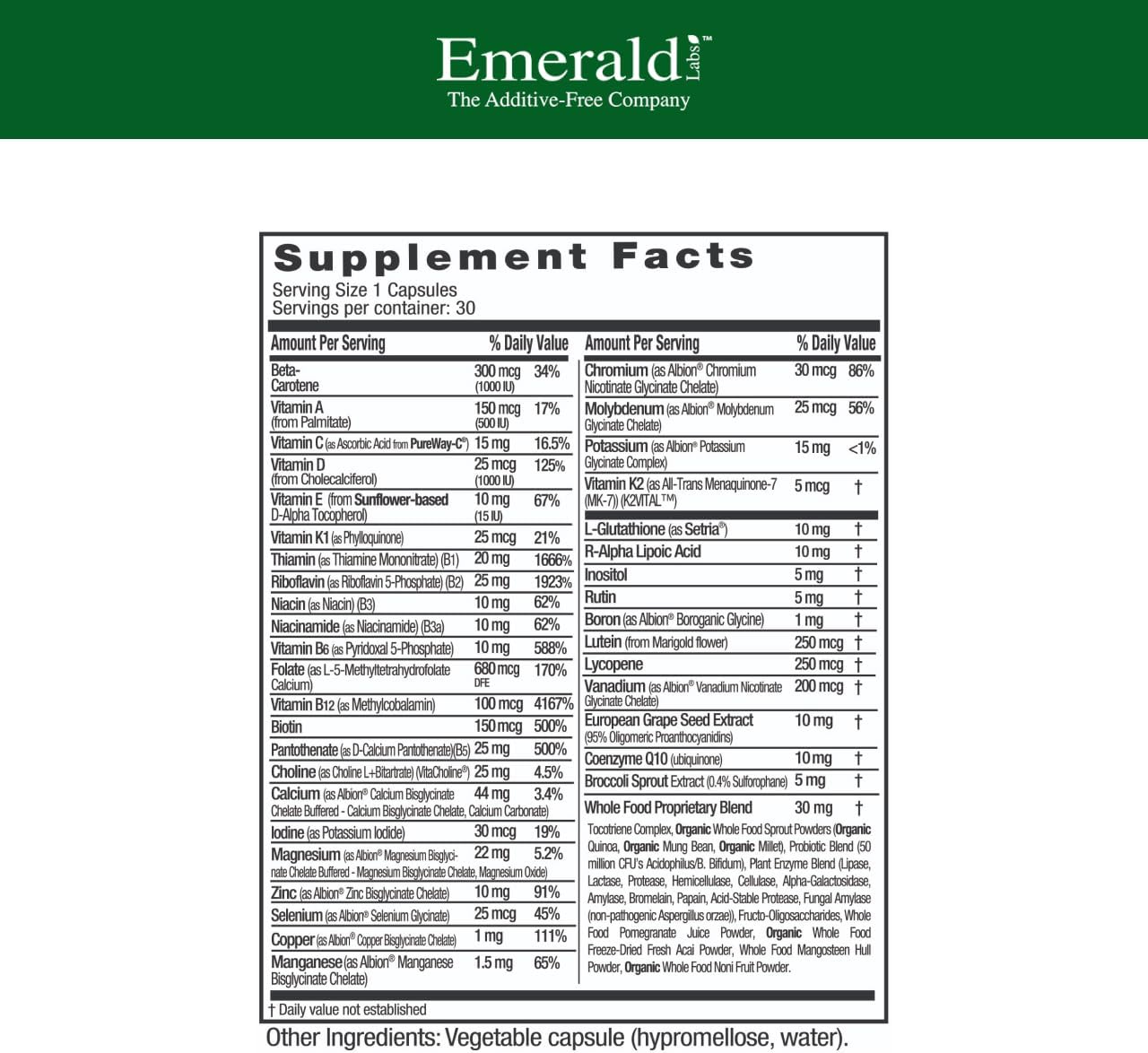 EMERALD LABS Women's 45+ 1-Daily Multi – Multivitamin for Bone Health - görsel 2