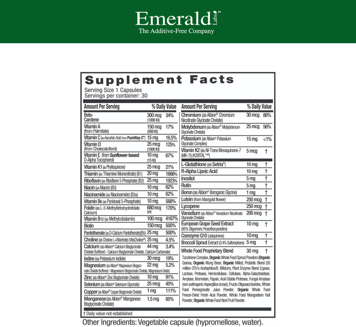 EMERALD LABS Women's 45+ 1-Daily Multi – Multivitamin for Bone Health - görsel 2
