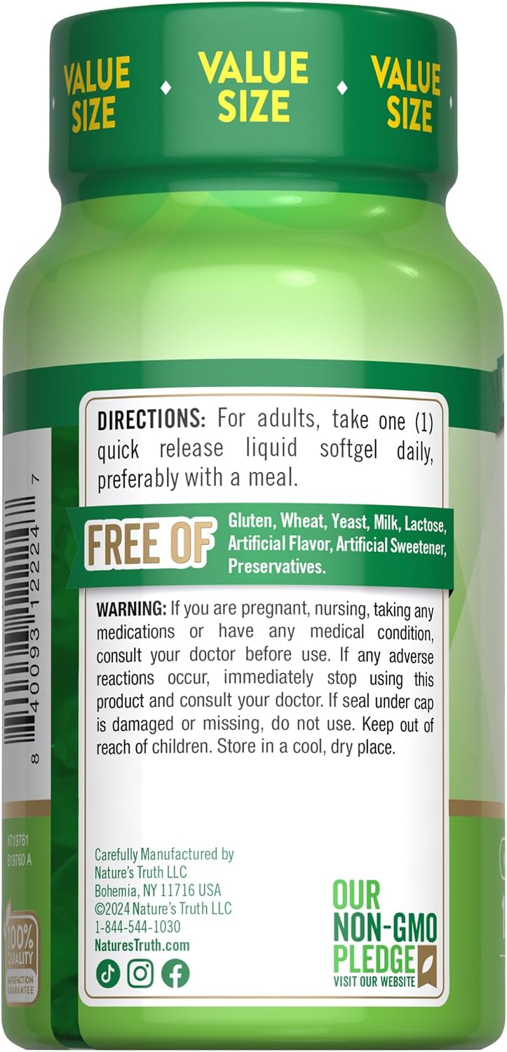 Nature's Truth Vitamin B12 1000 mcg, 150 Softgels - görsel 7