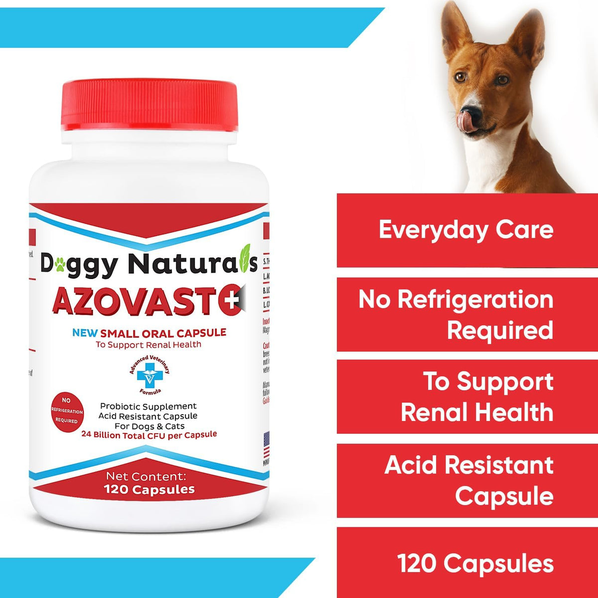 Azovast Plus Kidney Health Supplement for Dogs and Cats, 360 Capsules - görsel 5