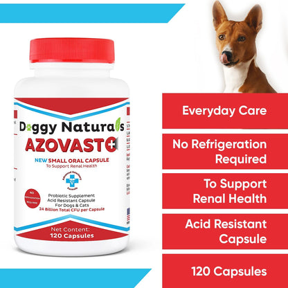 Azovast Plus Kidney Health Supplement for Dogs and Cats, 360 Capsules