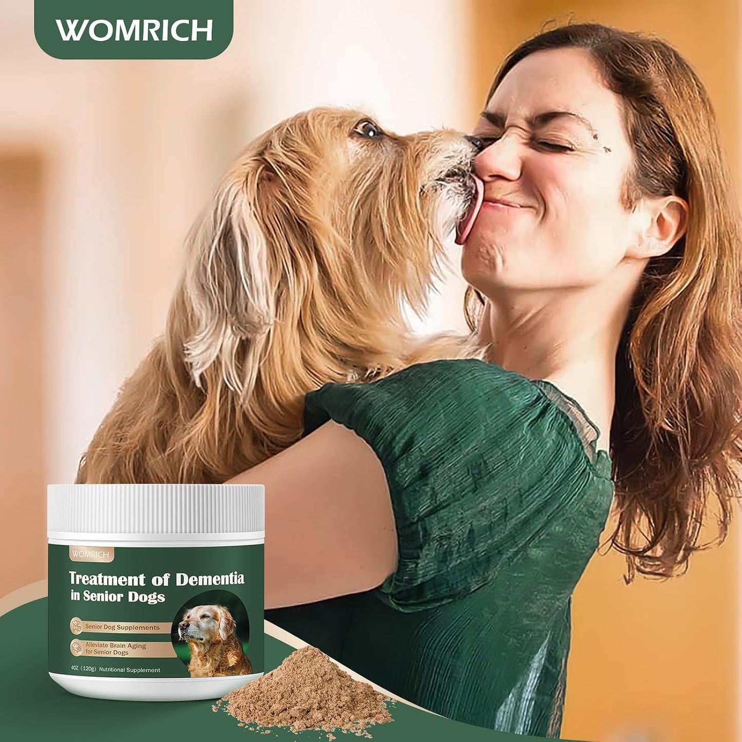 Senior Dog Supplements - Mushroom Powder for Cognitive Support (120g) - görsel 6