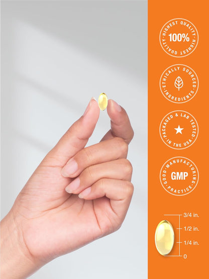 Horbäach Vitamin D3 10,000 IU (250 mcg) – 500 Softgels, Non-GMO, Gluten-free High Potency Supplement