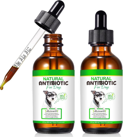 Dog Antibiotics - Natural Antibiotics for Dogs - Dog Multivitamin Herbal Supplements (60ml)