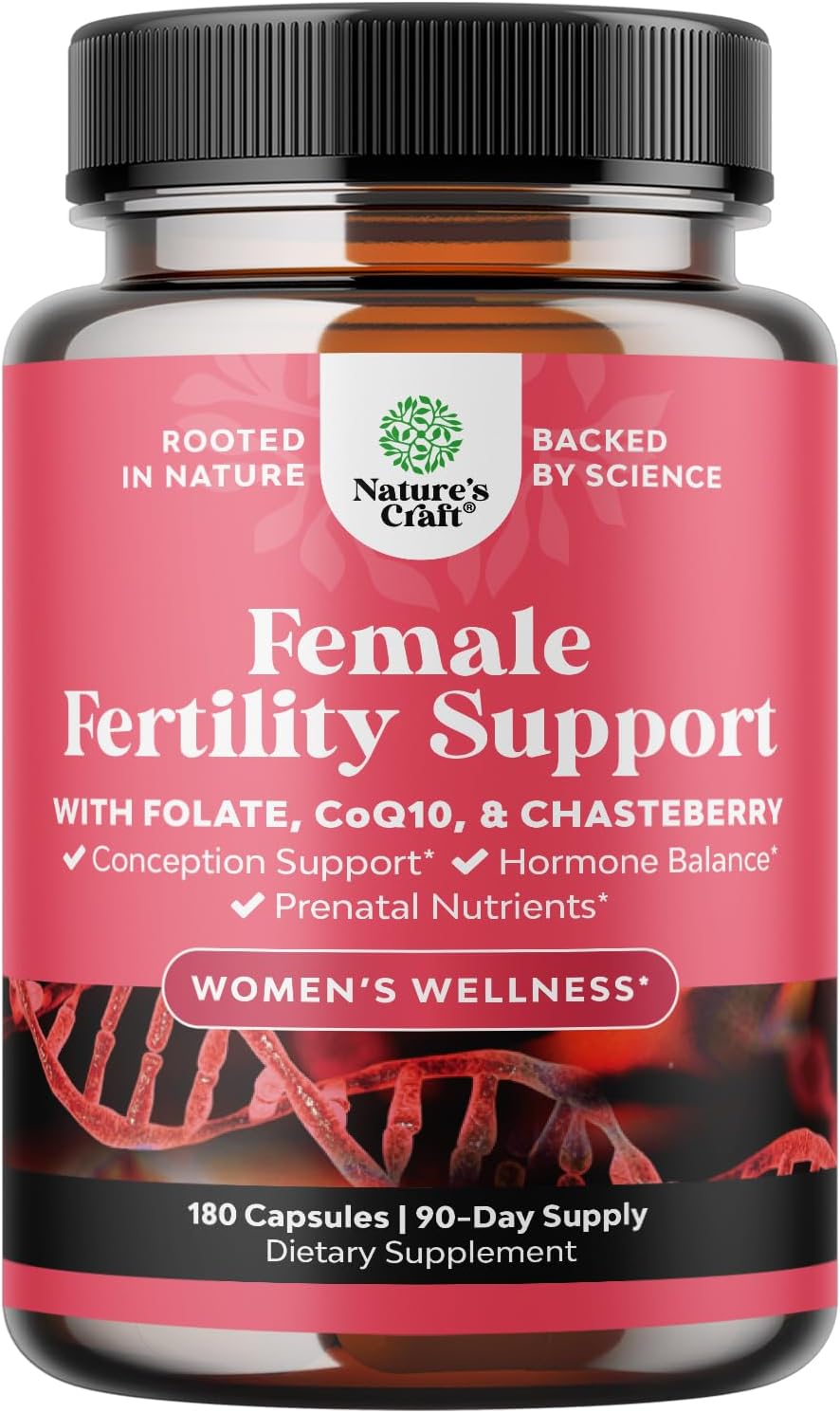 Natures Craft Female Fertility Supplement with Prenatal Multivitamins - 180 Capsules - görsel 1