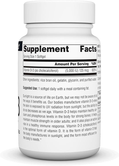 Source Naturals Vitamin D-3 5000 IU – 200 Softgels