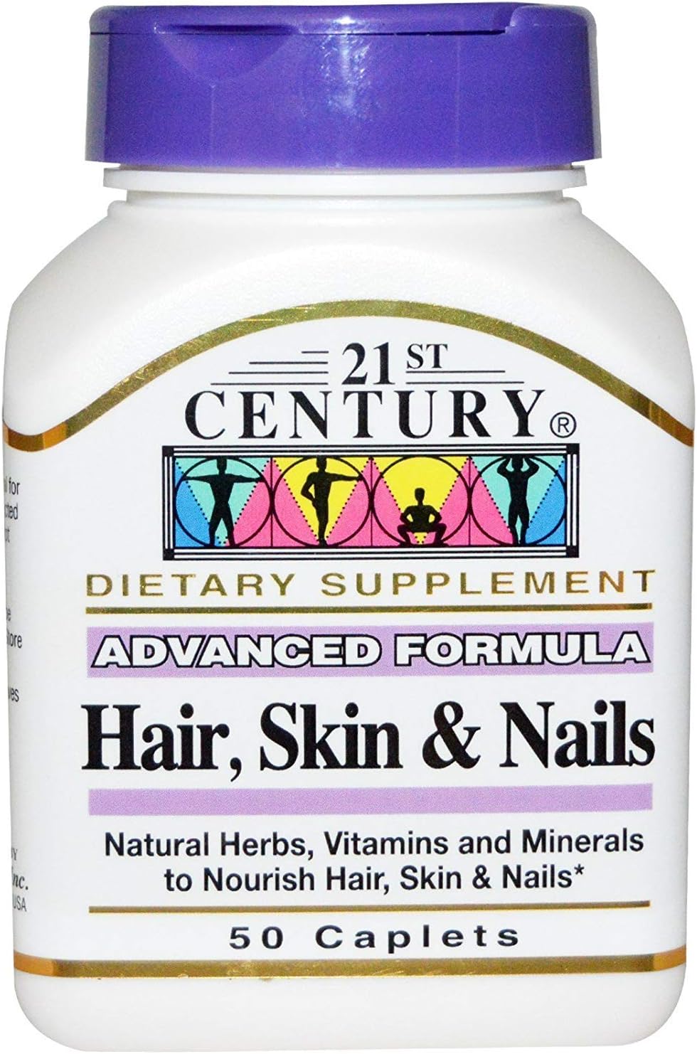 21st Century Hair, Skin and Nails Formula Capsules (Pack of 2, 50 Capsules Each) - görsel 1