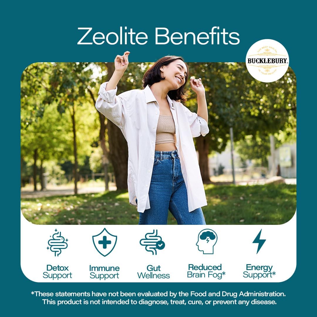 BUCKLEBURY Micronised Zeolite Capsules | Natural Detox Support | 90 Vegan Capsules - görsel 4
