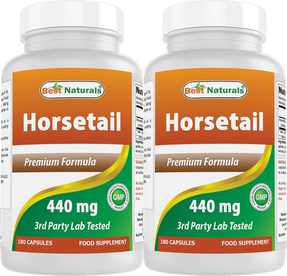 Best Naturals Horsetail 440 mg – 180 Capsules (Pack of 2) - görsel 1
