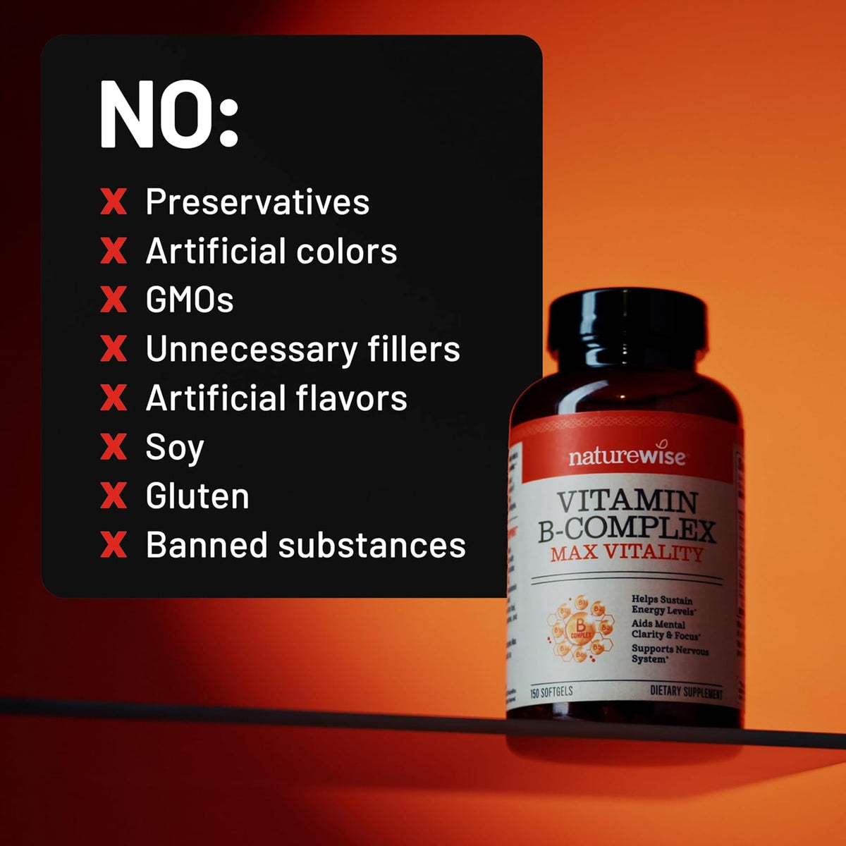 NatureWise Vitamin B Complex - 60 Softgels (2-Month Supply) - görsel 10