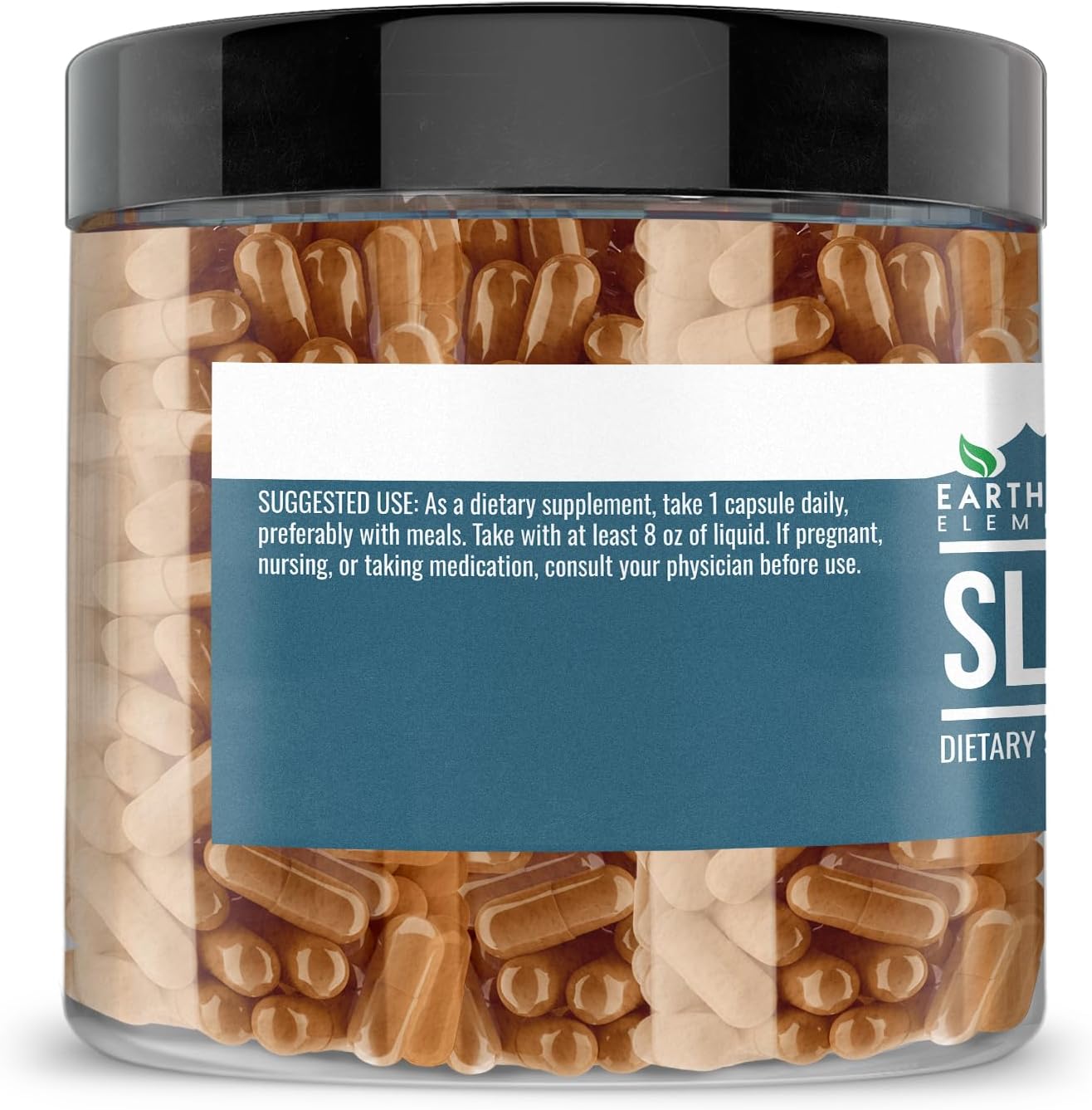 Earthborn Elements Slippery Elm 200 Capsules, Pure & Undiluted, No Additives - görsel 3