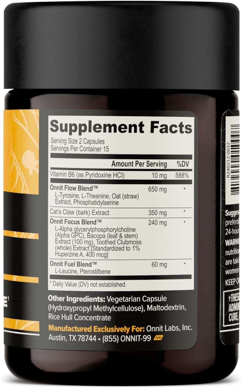ONNIT Cognitive & Mood Support Bundle: Alpha Brain Nootropic Capsules (30) and New Mood Stress Support Capsules (60) - görsel 2