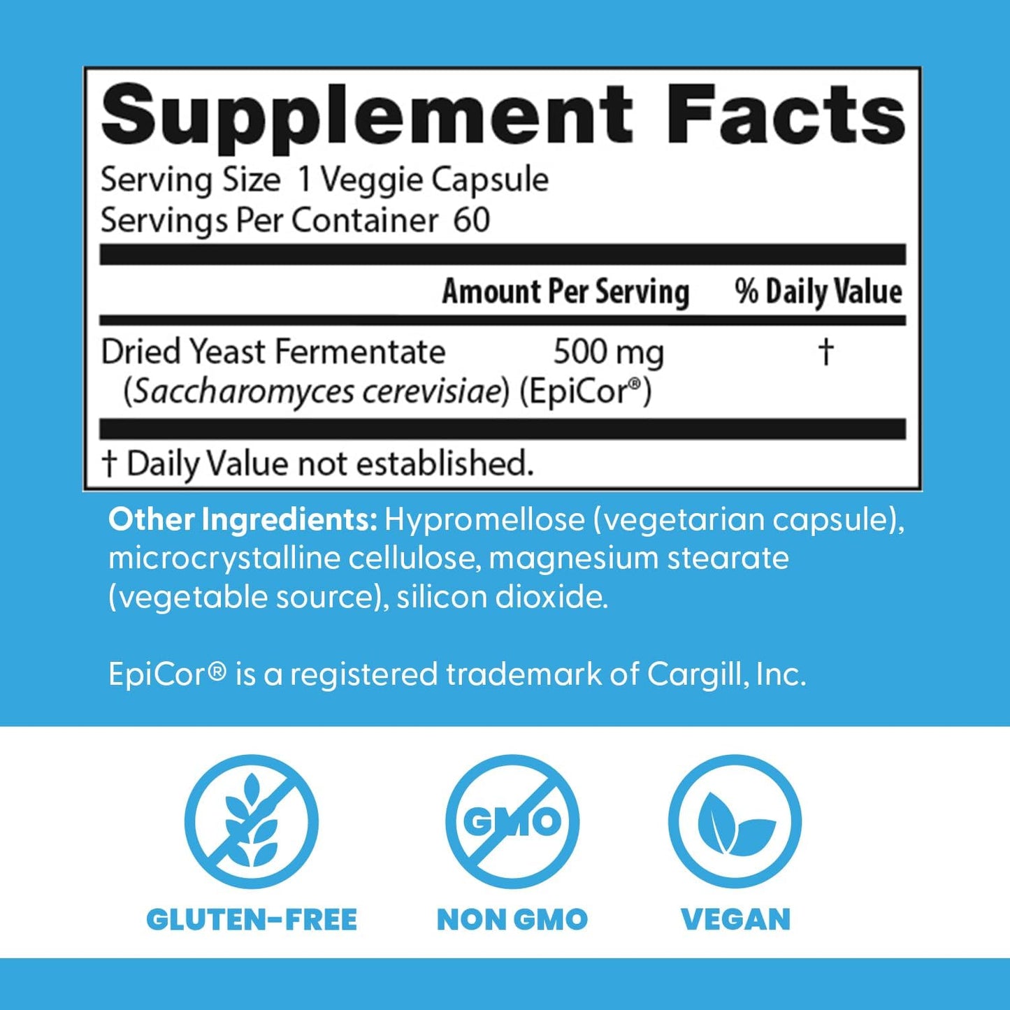 Doctor's Best EpiCor Immune Support Postbiotic Supplement – 500 mg, 60 Vegan Capsules - görsel 4