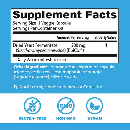 Doctor's Best EpiCor Immune Support Postbiotic Supplement – 500 mg, 60 Vegan Capsules