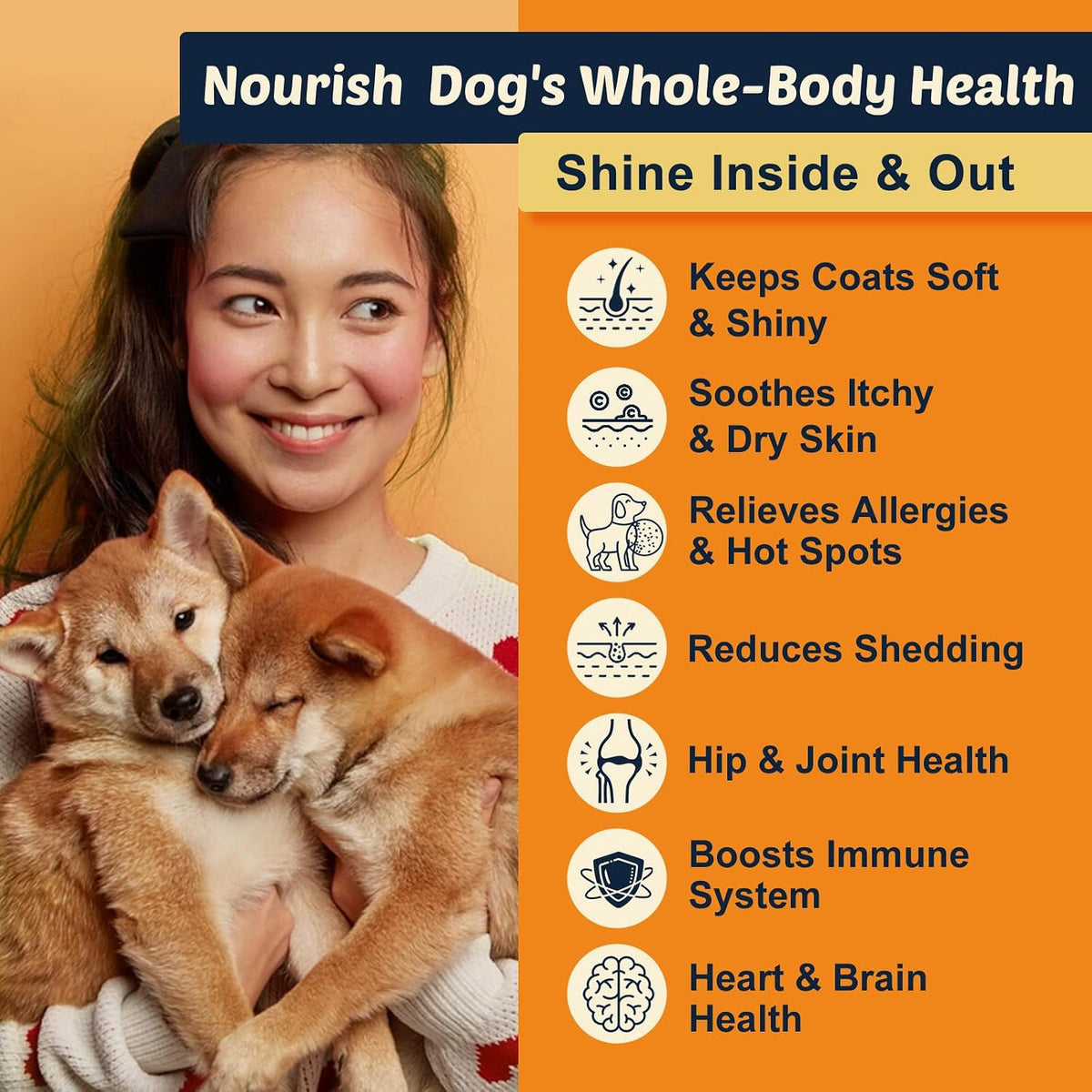 Omega-3 Fish Oil for Dogs, Salmon Oil with EPA & DHA for Skin & Coat Health, Itch & Allergy Support, Shedding, Hot Spots, – Image 3