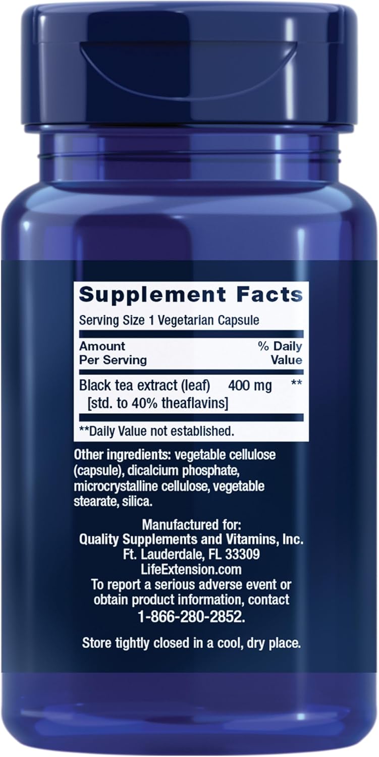 Life Extension Theaflavin Standardised Extract – Tea Leaf Flavonoids, Cardiovascular Support – 30 Capsules - görsel 2