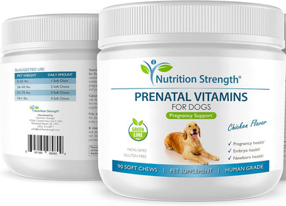 Nutrition Strength Prenatal Vitamins for Dogs - 90 Soft Chews