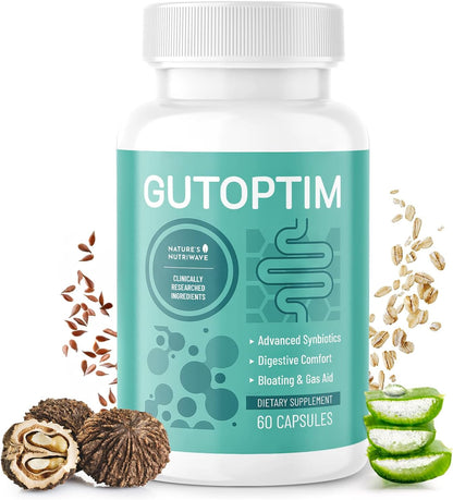 GutOptim Pre & Probiotic Enzyme Capsules – 60 Capsules, 1 Month Supply