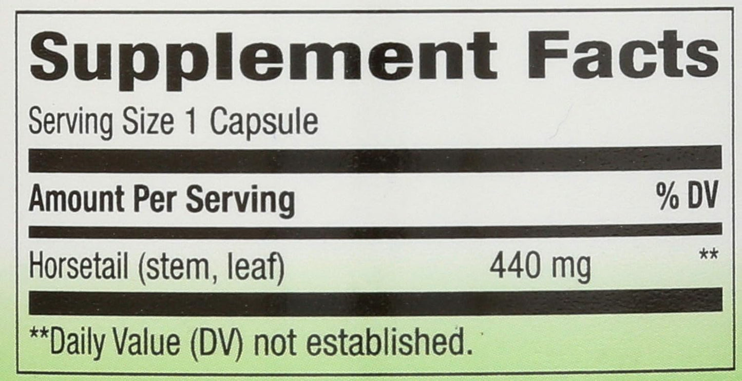 Nature's Way Premium Herbal Horsetail Grass 440 mg, 100 Capsules - görsel 3