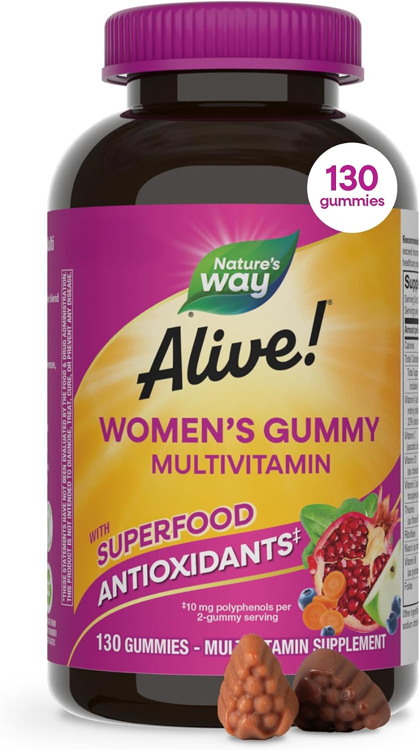Nature's Way Alive! Women's Multivitamin Gummy, Mixed Berry, 130 Gummies - görsel 1