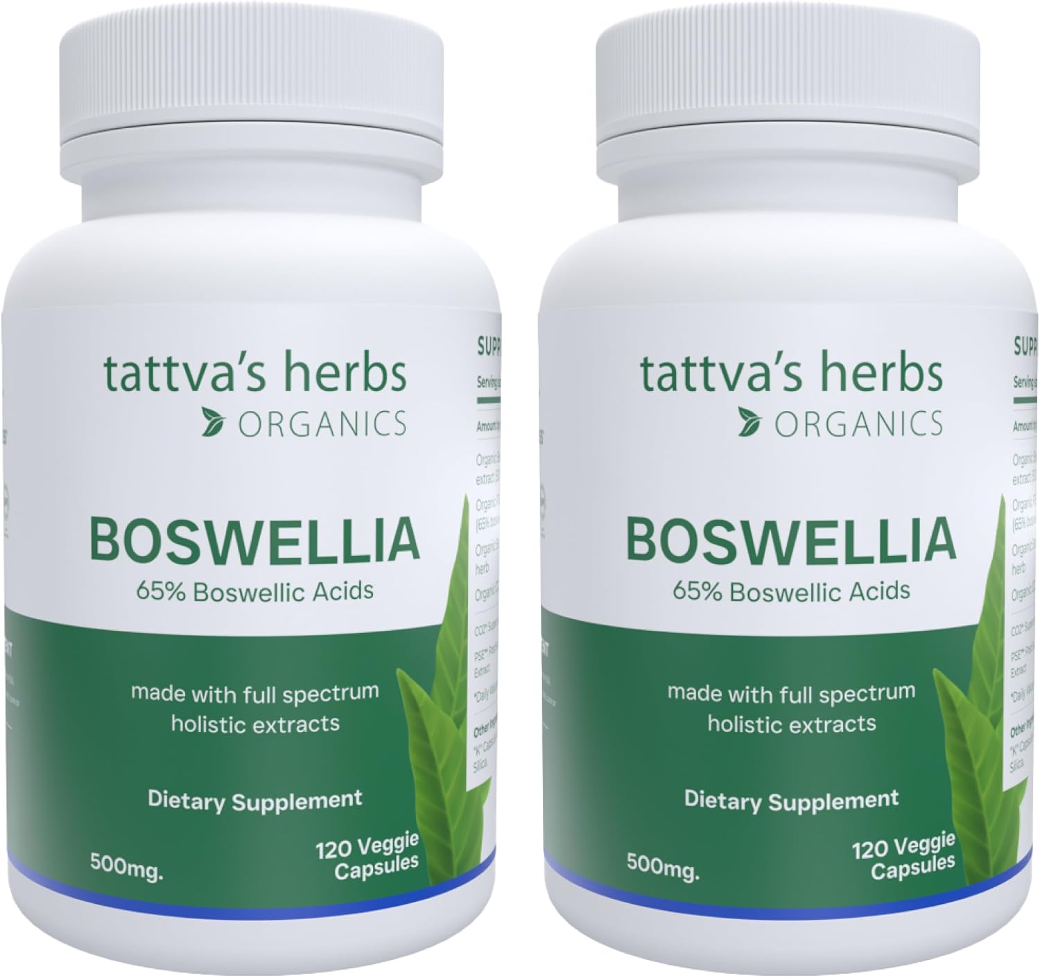 Tattva's Herbs CO2 Boswellia Serrata - 500 mg, 240 Veggie Capsules (2-Pack) - görsel 1