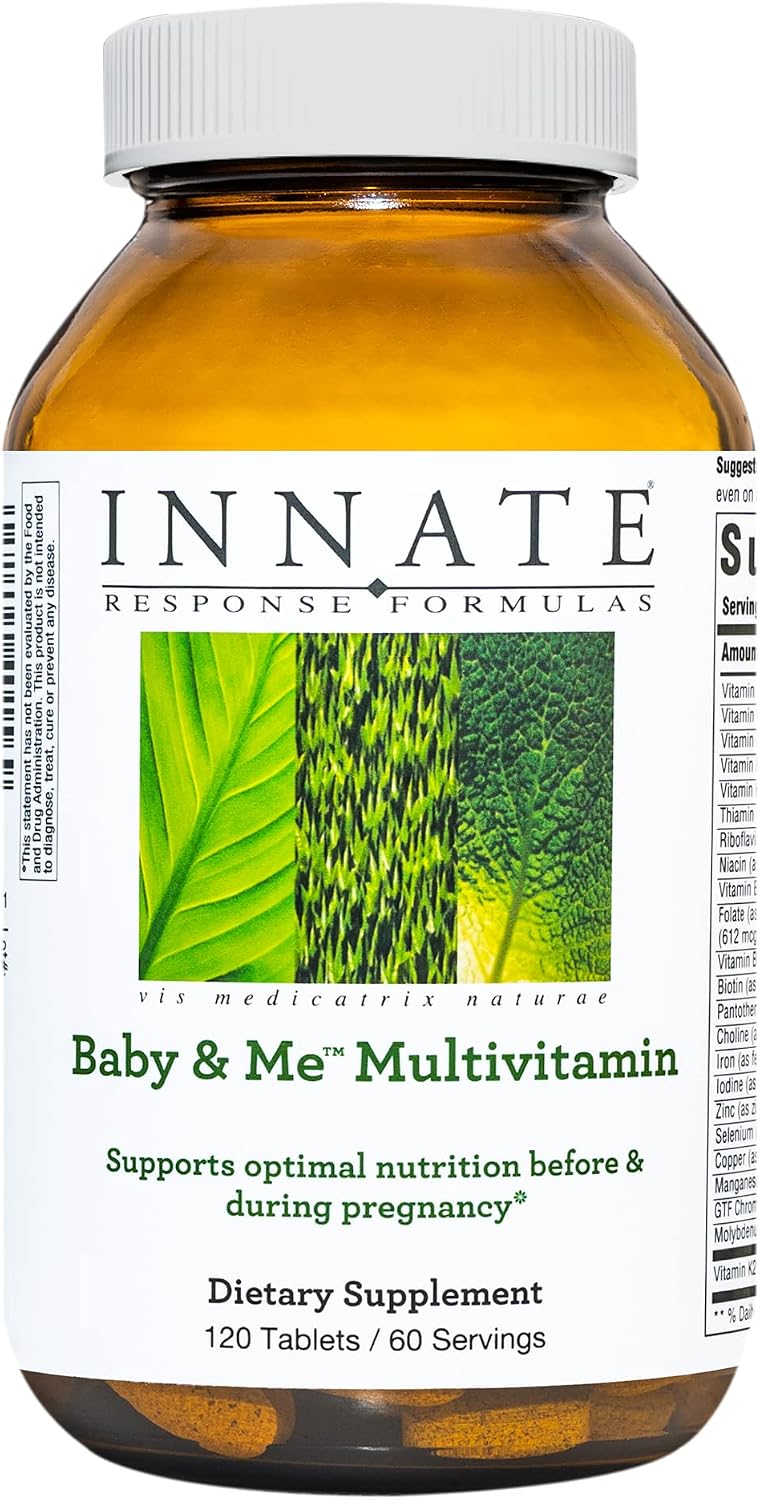 INNATE Response Formulae Baby & Me Multivitamin - Antenatal & Postnatal with Methylfolate, Choline, B12 & D3 - 60 Tablets - görsel 1