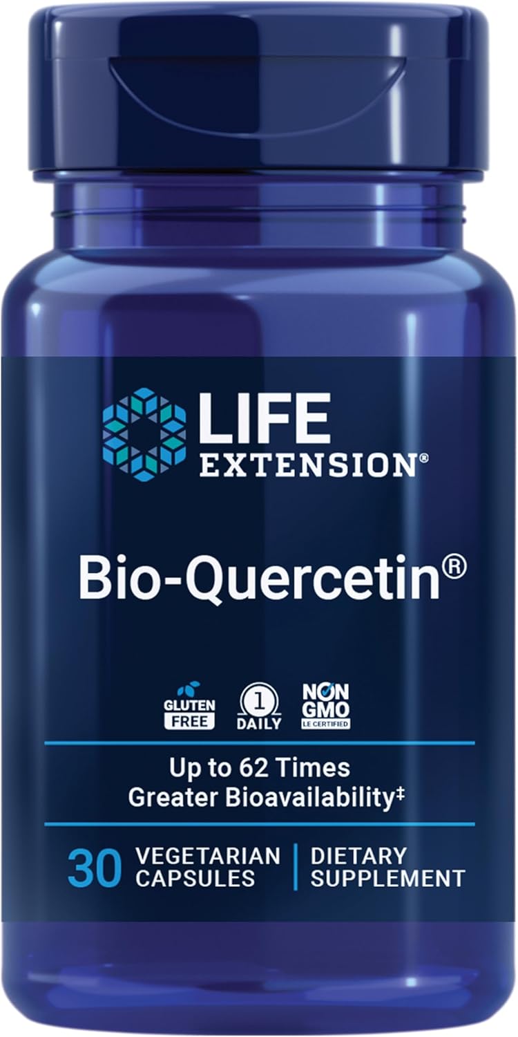 Life Extension Bio-Quercetin, Immune Health Supplement, Heart Health Support, Gluten-free, Non-GMO, Vegetarian, 30 Capsules - görsel 1