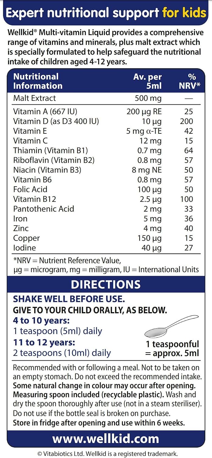 Wellkid by Vitabiotics Multivitamin Liquid 150ml - görsel 4