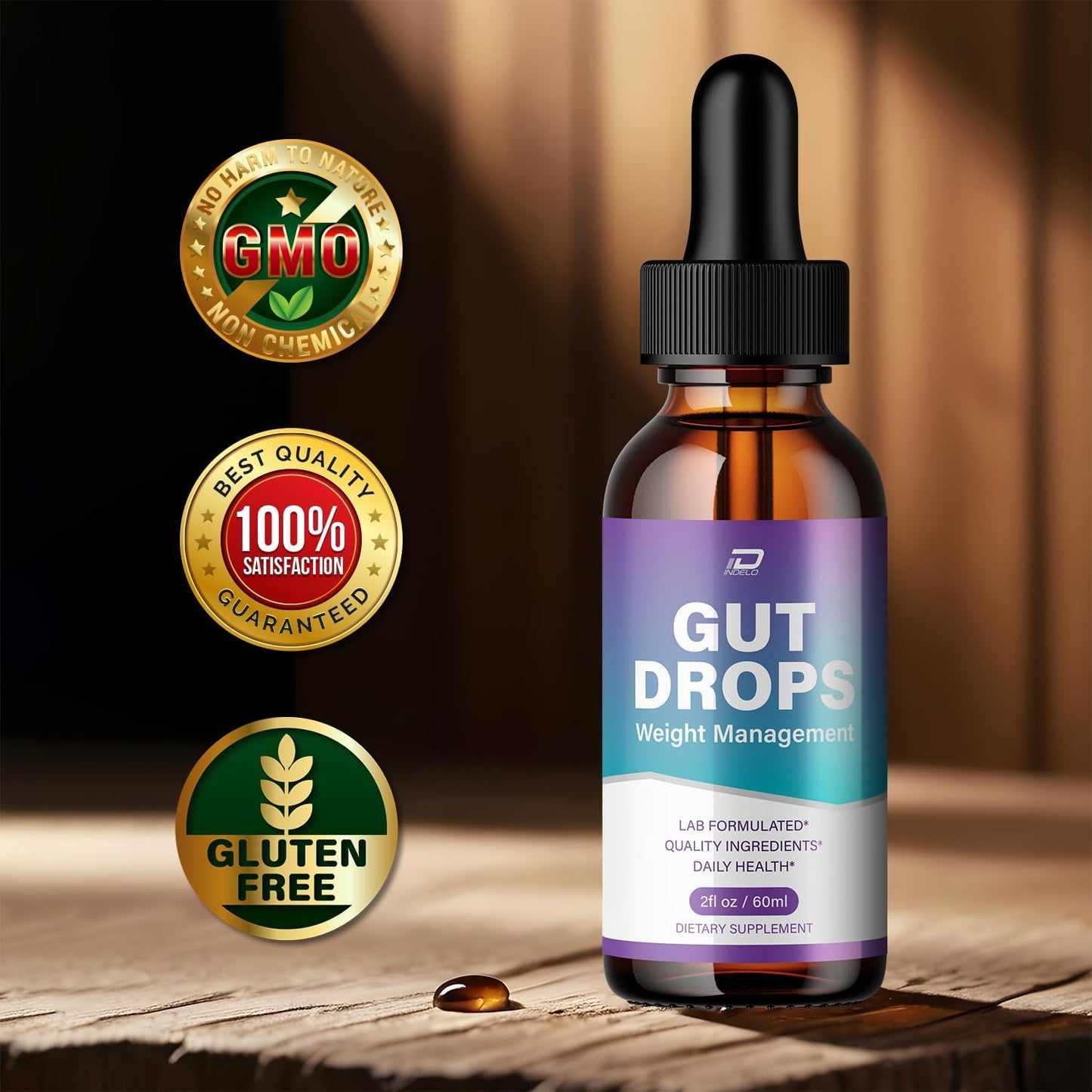 Gut Drops Healthy Formula – GutDrops All Natural Healthy Levels - Extra-Strength Liquid (1 Pack – 1 Month Supply) - görsel 3