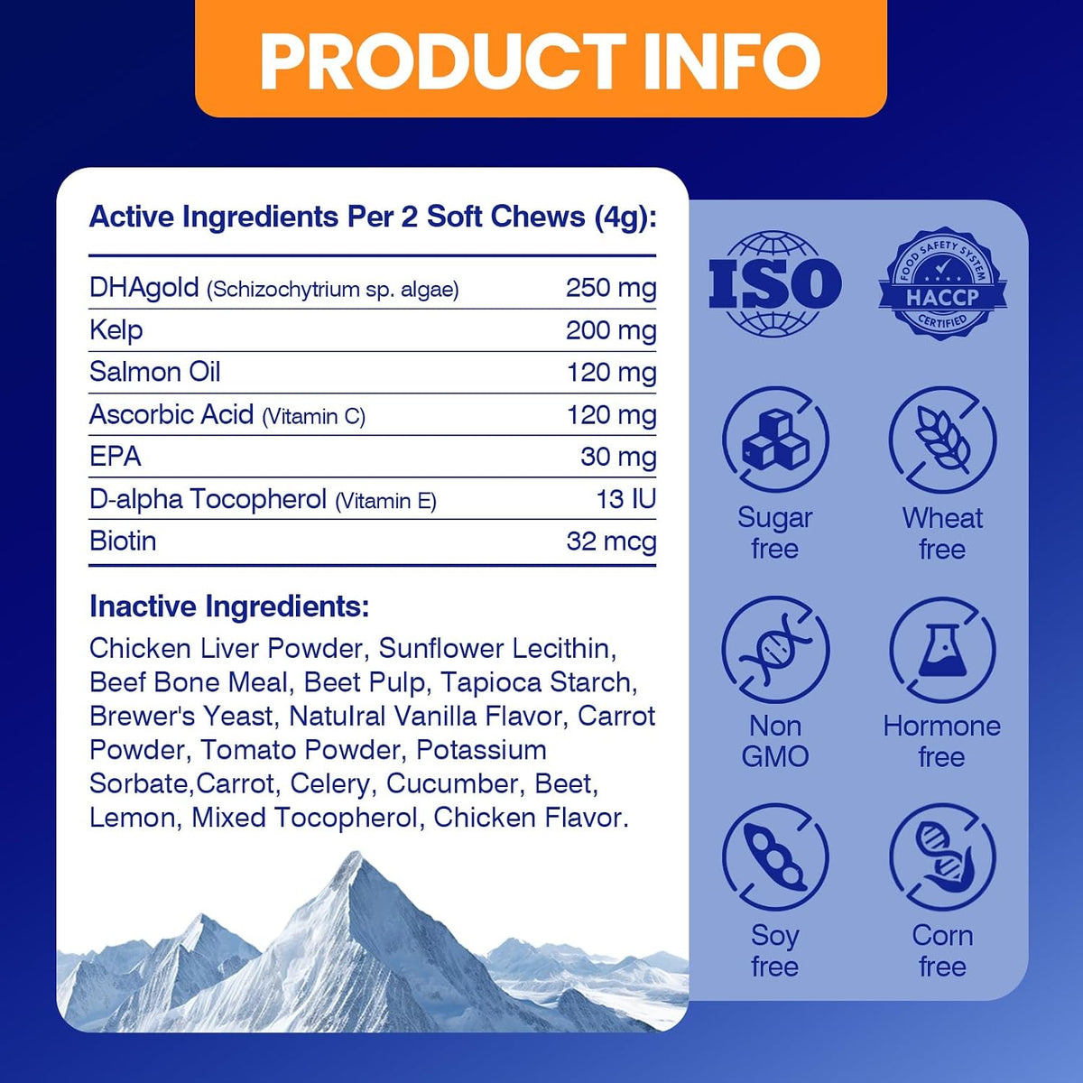 TTLXBL Omega-3 Fish Oil Supplement for Dogs – 200 Skin & Coat Chews with EPA & DHA - görsel 8