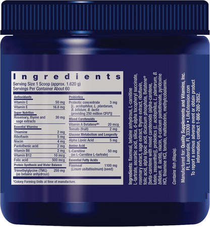 Life Extension Dog Mix - Complete Multivitamin for Dogs with Probiotics and L-Carnitine