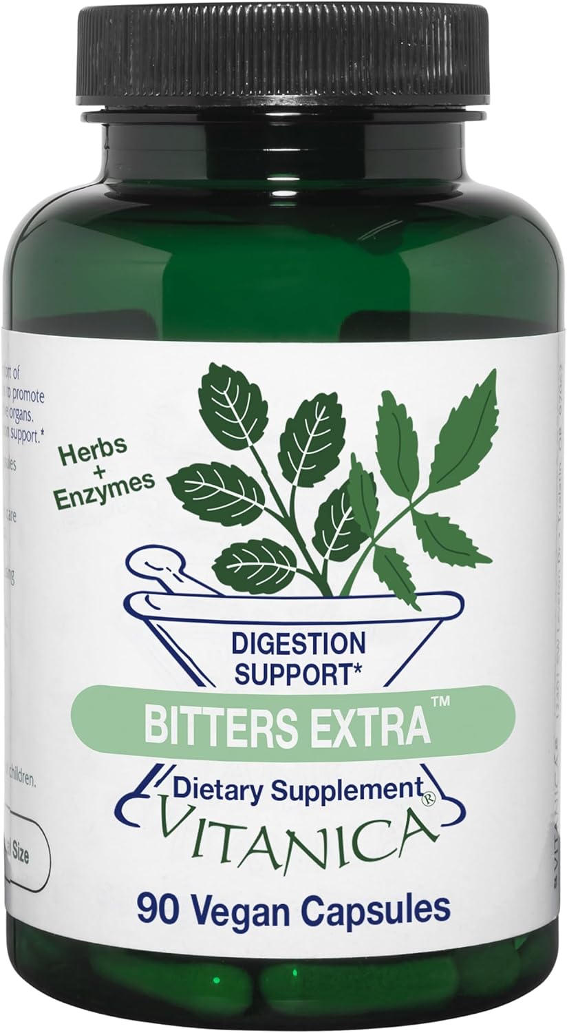 Vitanica Bitters Extra - Digestive Support Supplement with Dandelion Root & Plant-Based Enzymes (30 Capsules) - görsel 8