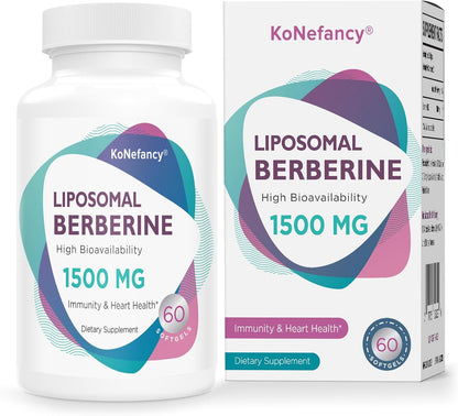 KoNefancy Berberine HCL 1500 mg - Liposomal Supplement for GLP-1 & AMPK Support