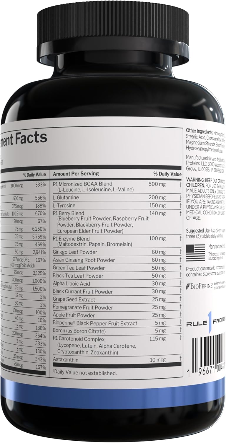 Rule 1 Proteins Men's Daily Multi - 180 Tablets, 60 Day Supply - görsel 3