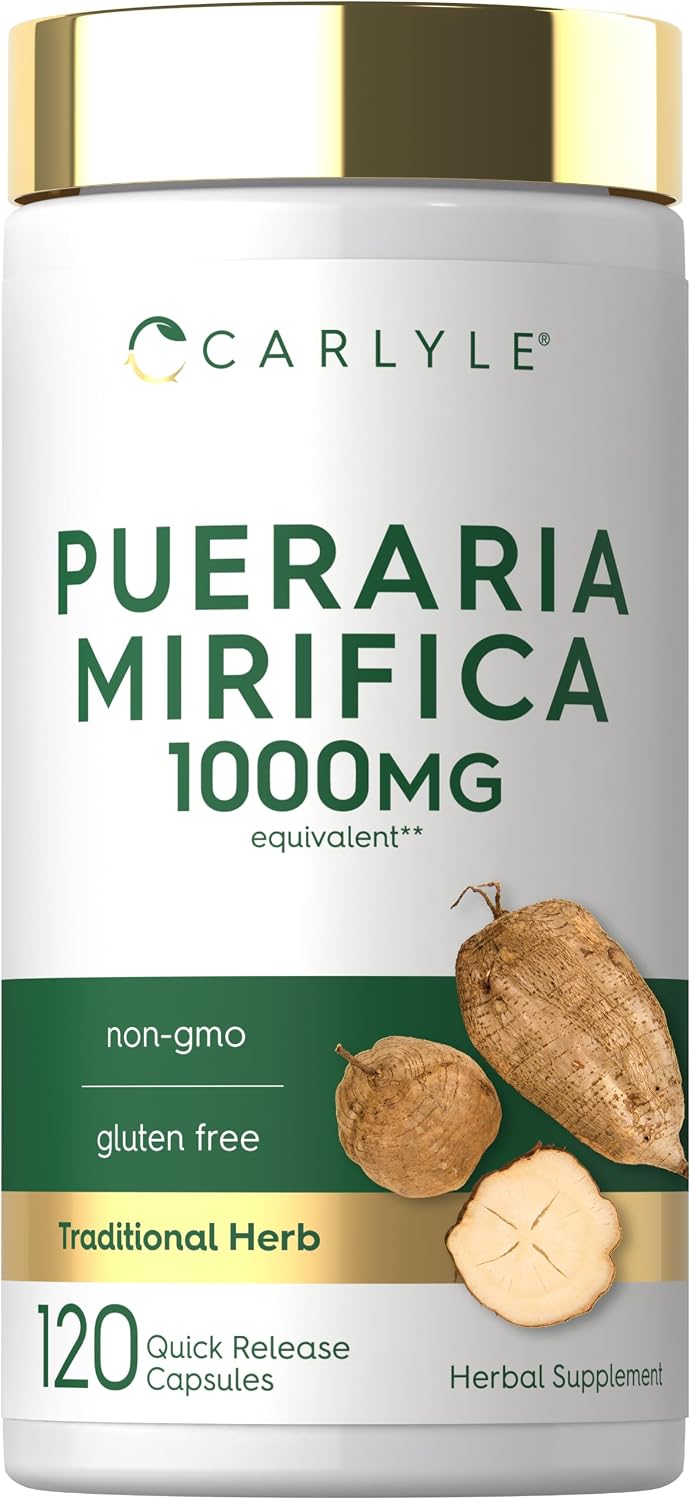 Carlyle Pueraria Mirifica Capsules | 120 Capsules | Root Extract | Non-GM & Gluten-free Supplement - görsel 1