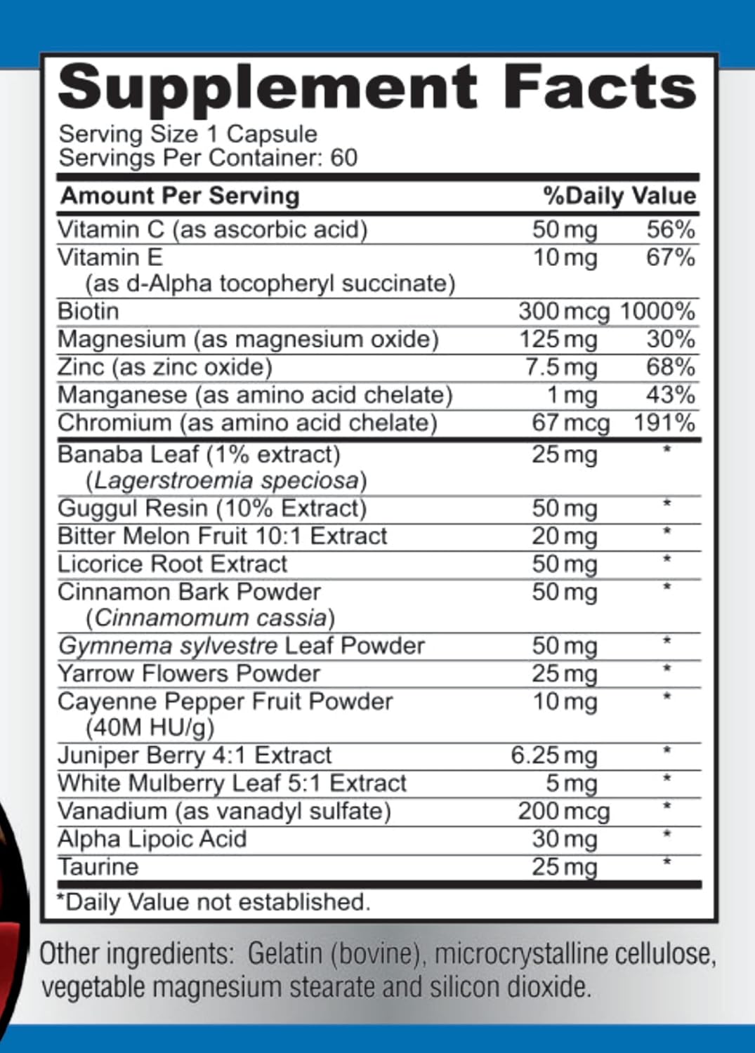 YUMMYVITE Sugar Support Supplement with Cinnamon, Chromium, Mulberry, Alpha Lipoic Acid - 20 Herbs & Vitamins - Non-GMO, 60 Capsules - görsel 5