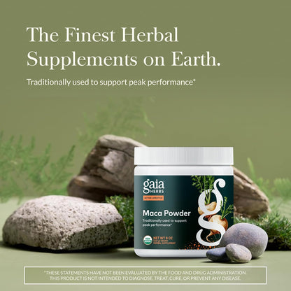 Gaia Herbs Maca Powder - Energy Supplement - Traditionally Used to Support Healthy Energy and Stamina - Made with USDA Certified Organic Maca Root (Lepidium meyenii) - 227 g (69 Servings)